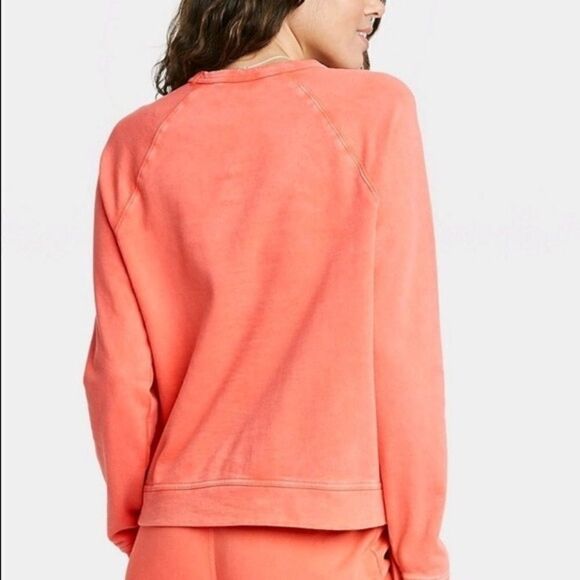 2/$30 Universal Thread Orange Distressed Sweatshirt - Picture 2 of 7